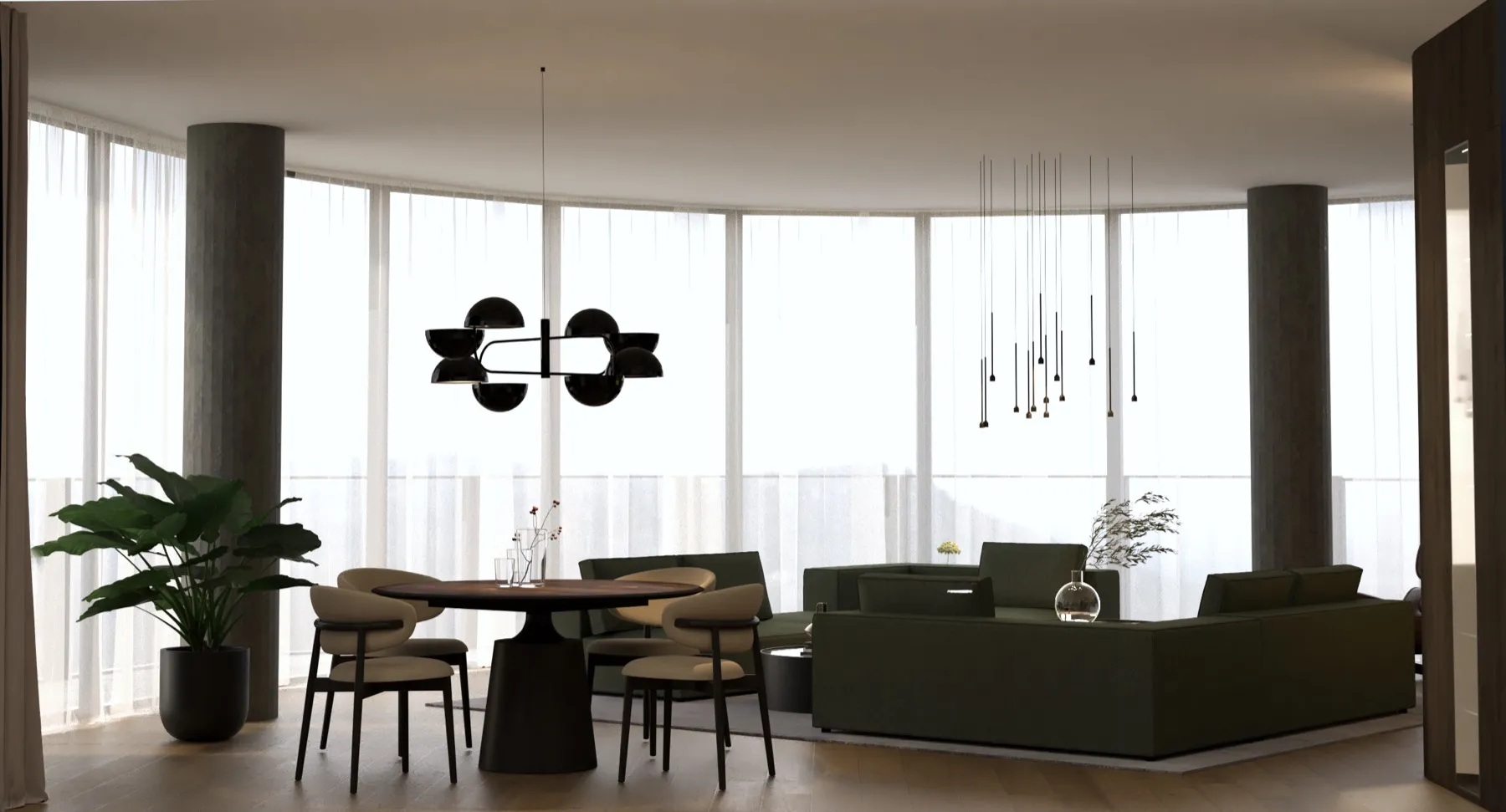 Mestská elegancia, Eurovea Tower, vizualizácia interiéru, fotografia 8