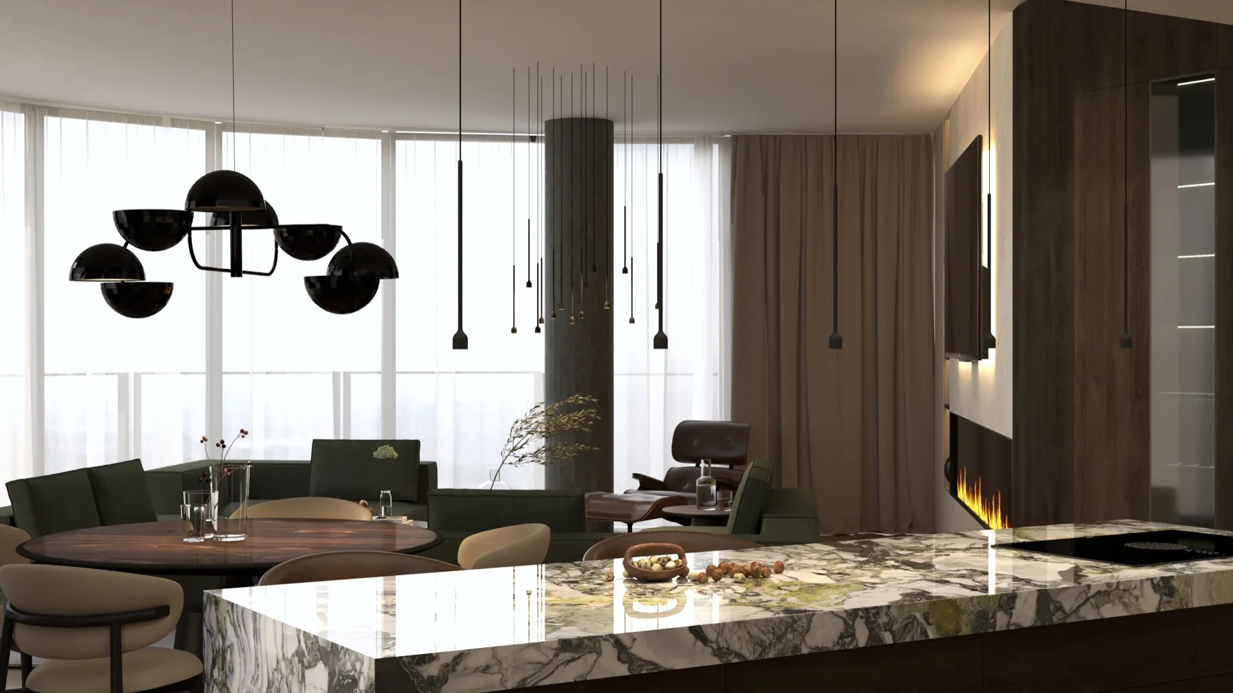 Mestská elegancia, Eurovea Tower, vizualizácia interiéru, fotografia 1
